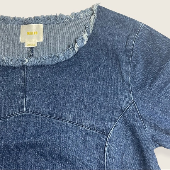 Maeve - Frayed Edge Denim Top - Medium - Picture 7 of 10